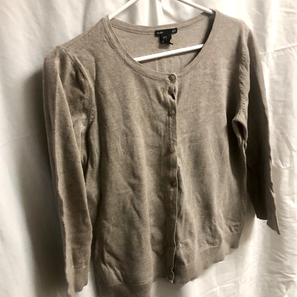 Grey button up cardigan